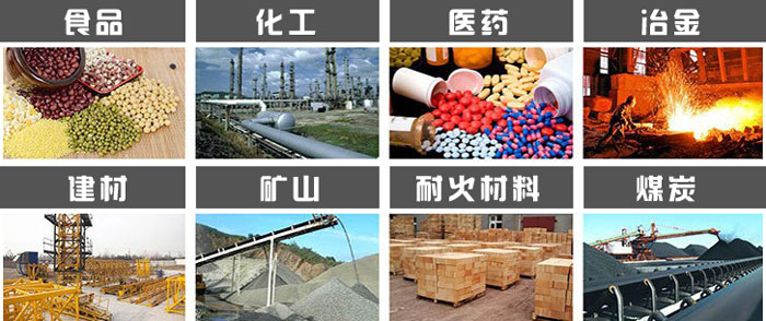 直徑1000型振動(dòng)篩使用的行業(yè):食品，化工，醫(yī)藥，冶金，建材，礦山，耐火材料，煤炭等行業(yè)。