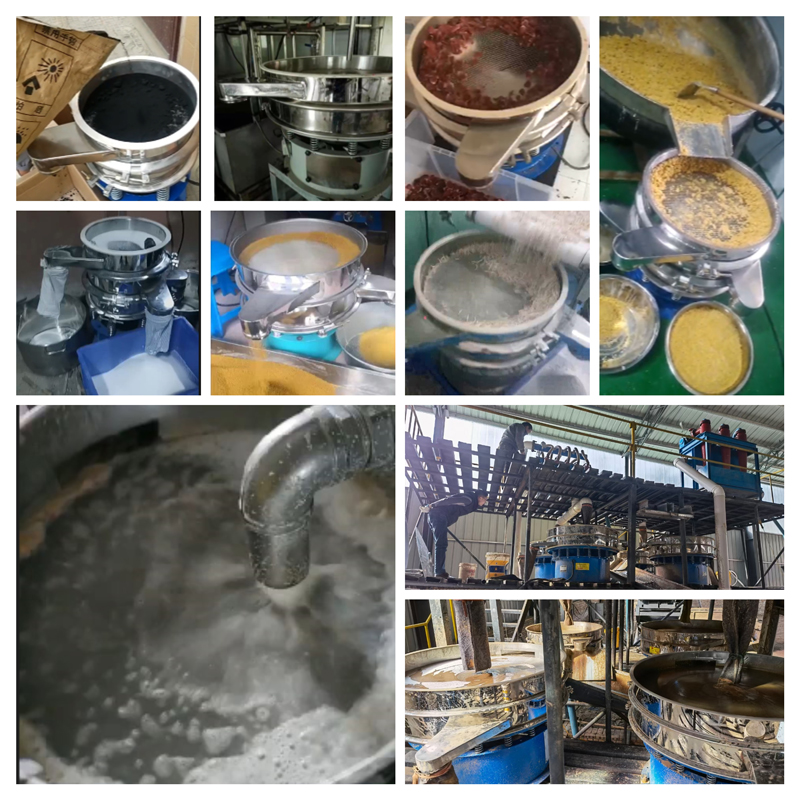 圓形振動篩適用行業(yè)：食品，陶瓷，醫(yī)藥，冶金，化工等行業(yè)。