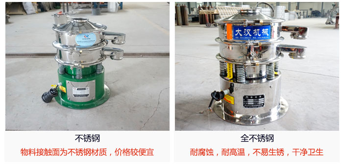 小型圓形篩做工采用：內(nèi)外拋光的制作方法，能夠保證產(chǎn)品的干凈。